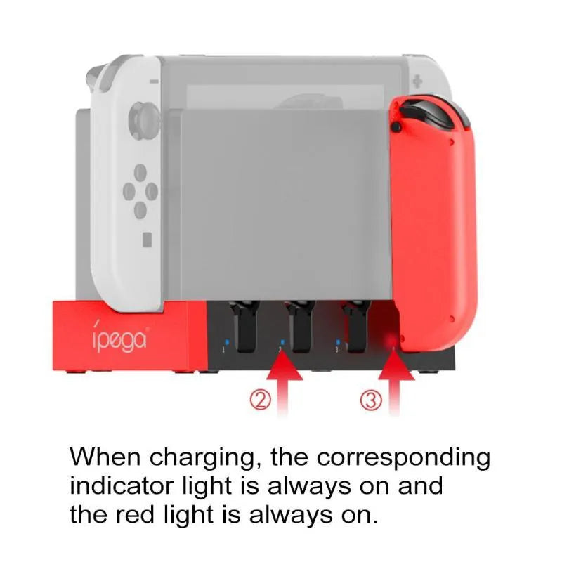PG-9186 Switch handle charger in Green or Red, 182mm x 65mm x 28mm, 4.2W power, 3 to 3.5 hour charging time