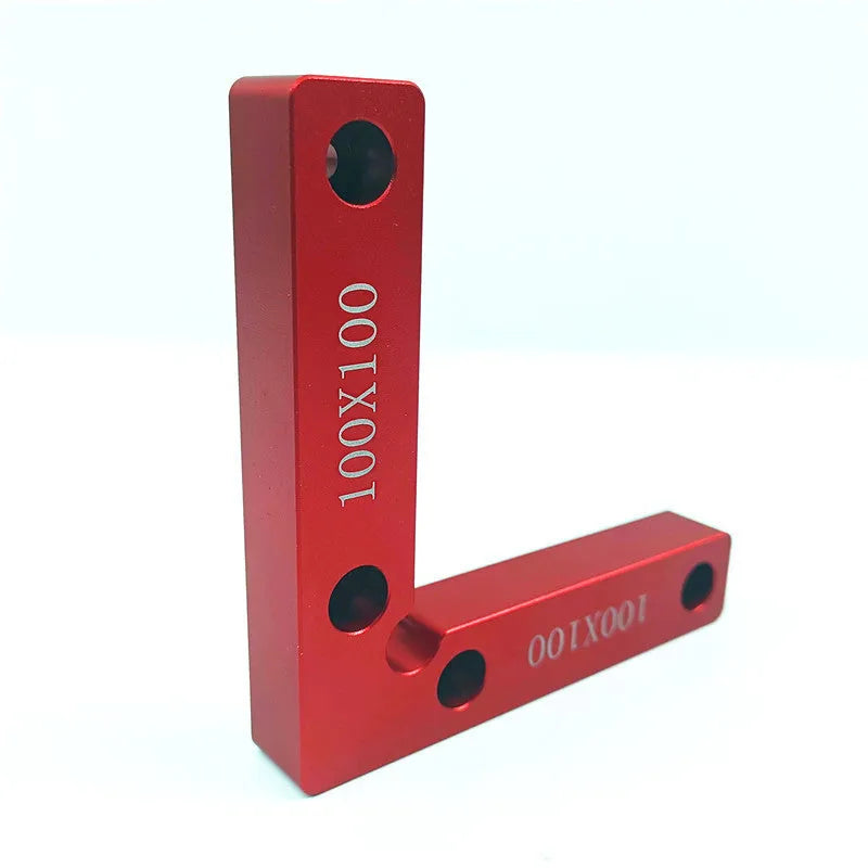 Aluminium alloy woodworking right angle positioning block with accurate scales for 90-degree cuts