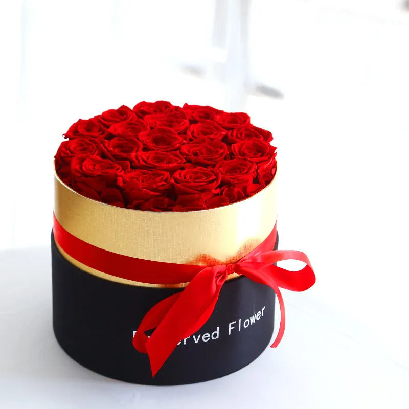 Eternal preserved real roses in luxury gift box, zero maintenance floral gift set