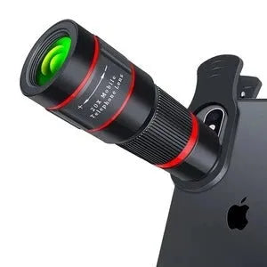 20x mobile phone telescope with universal clip and optical glass lenses for smartphone camera enhancement
