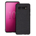 Canvas textured Samsung Galaxy phone case in multiple colours showing TPU and PC construction
