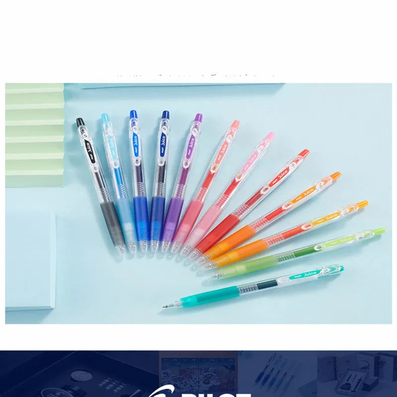 Baiguole gel pen showing multiple colour options including metallic gold, tender pastels and fluorescent orange