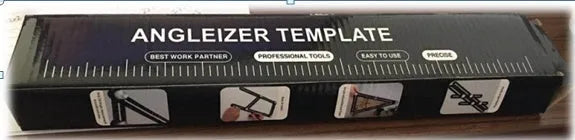 Four-sided aluminium alloy angleizer ruler template tool measuring inches and centimetres with 1 mm accuracy