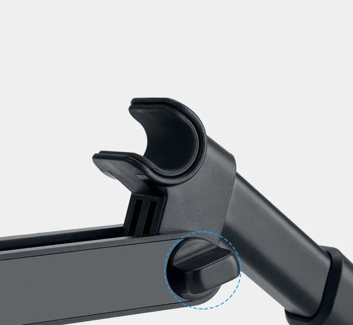 Black universal car phone holder for rear seat base snap-in tablet mount