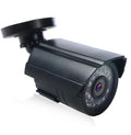 Black AHD HD waterproof surveillance camera with fixed lens, 30m infrared night vision, and ABS plastic waterproof shell