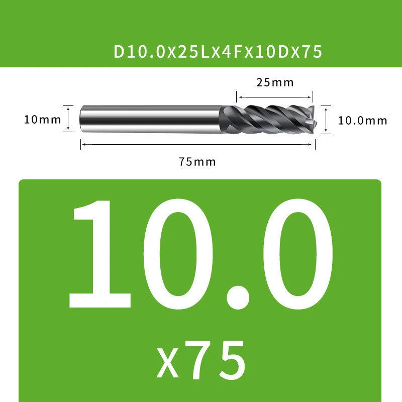 4-blade tungsten steel end mill for CNC milling with 35 degree helix angle