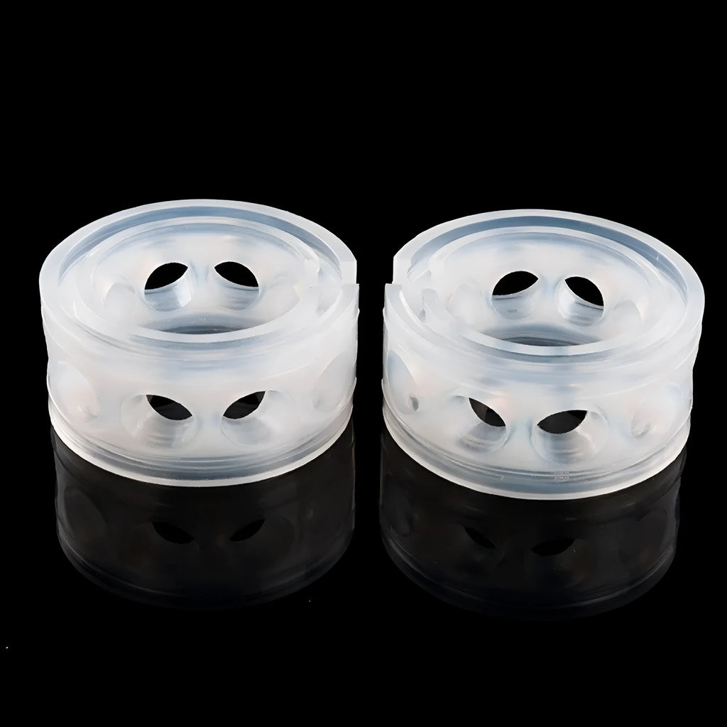 Transparent rubber shock absorber buffer for car spring modification