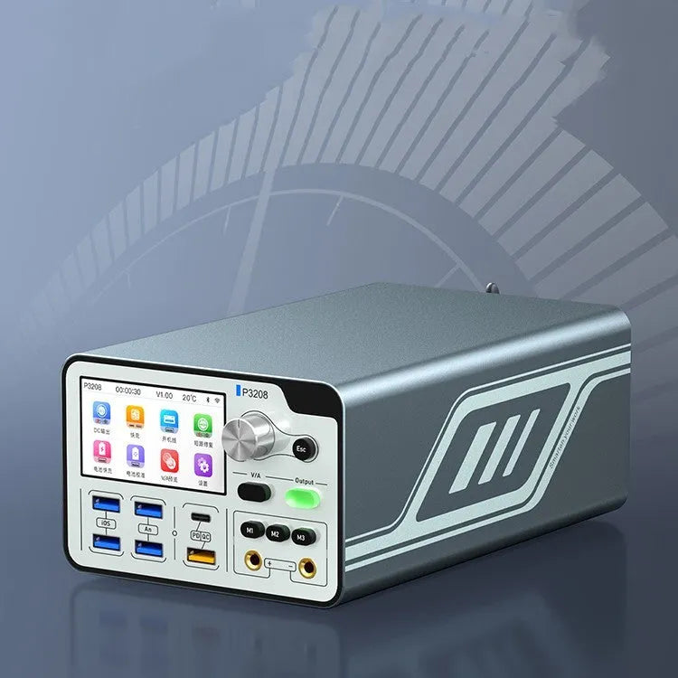 320W intelligent regulated power supply with 3.0 inch display showing voltage and current readings