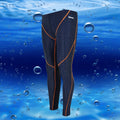 Men's black and green line nylon cropped swimming trunks on a white background.