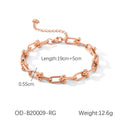 Stainless steel horseshoe jewellery set with necklace, bracelet, and matching earrings