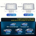 Foldable car windshield sunshade umbrella with automatic rebound button for UV protection and heat reduction