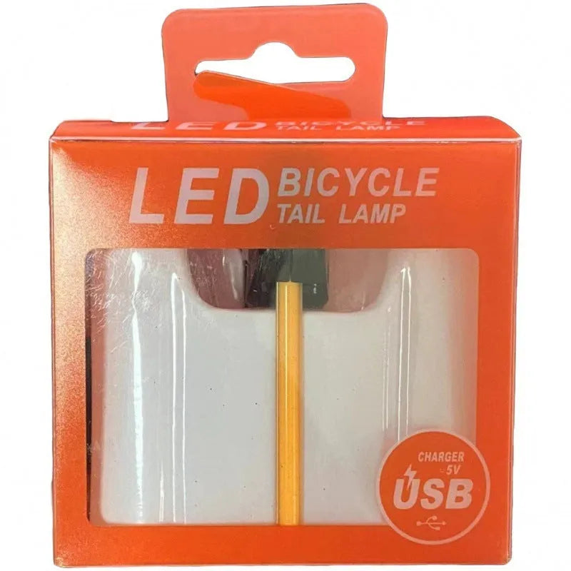 USB charging waterproof bicycle taillight wiring kit in multiple colour options