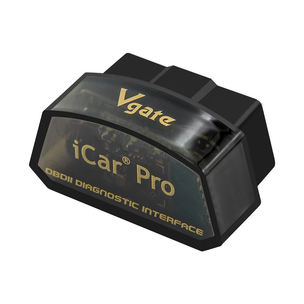 Vgate iCar Pro V2.2 OBDII Bluetooth adapter in black for Android and iOS diagnostics