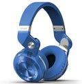 Bluedio T2+ on-ear Bluetooth headset in black, white, red, or blue with 57mm drivers and extended battery life