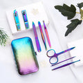 8-piece stainless steel nail clippers set with custom logo option and colour variant for nail care