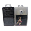 X9 mini single-ear Bluetooth headset in black or white, shown with optional protective case.