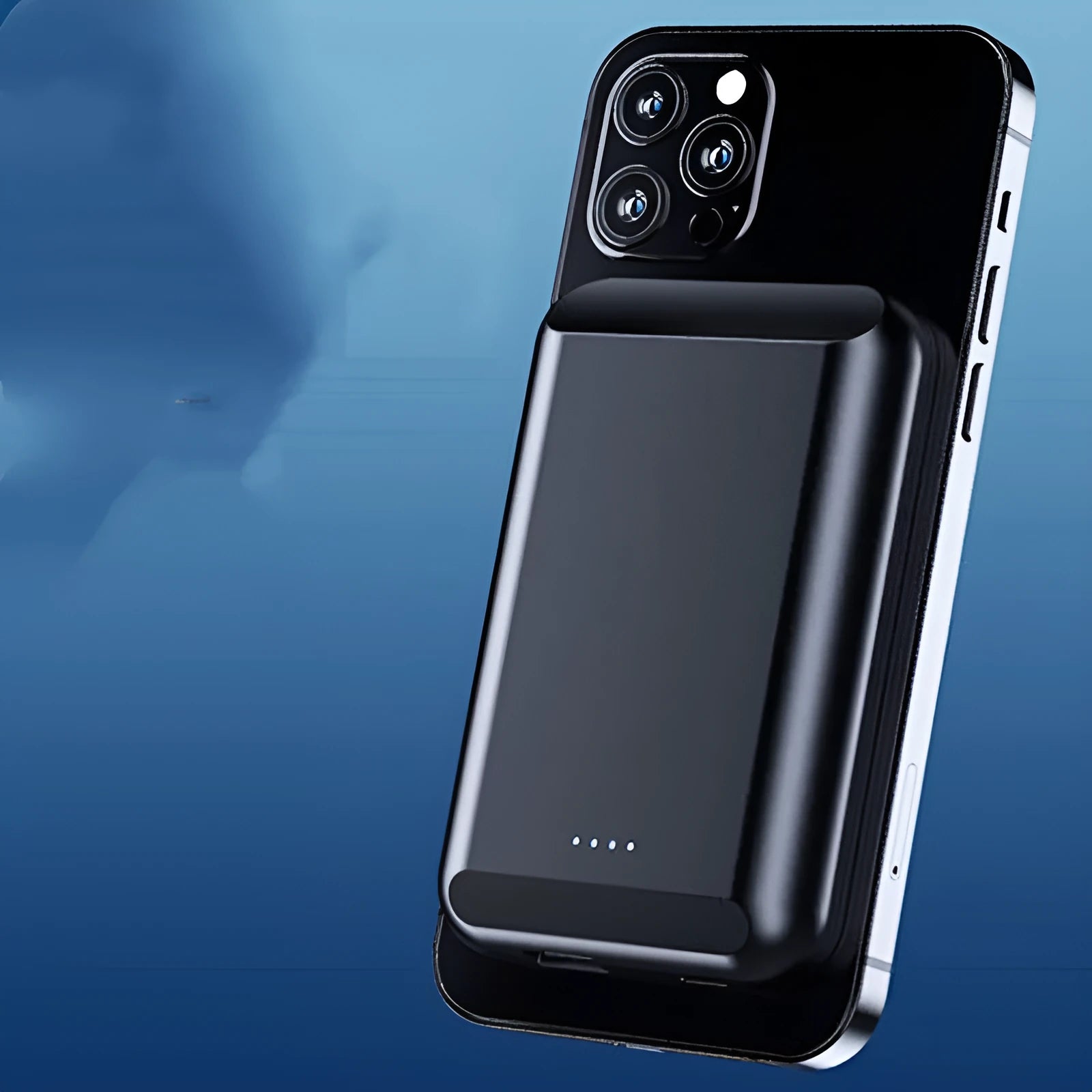 Magnetic wireless power bank measuring 85x55mm with 5000mAh capacity in multiple colour options