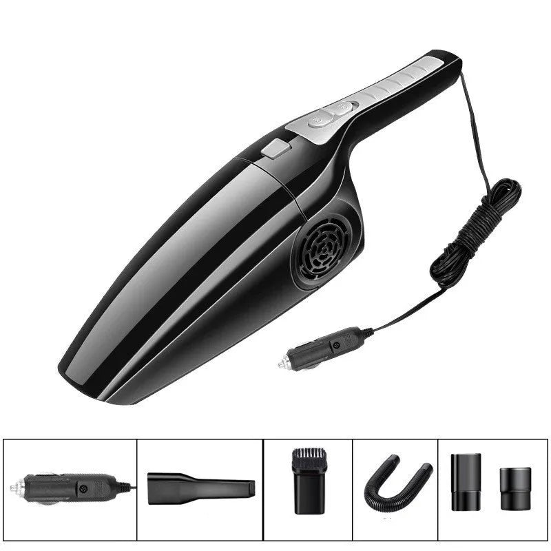 PoHigh Power Hypa car vacuum cleaner with 36cm length, black or orange ABS body, cigarette lighter power connection