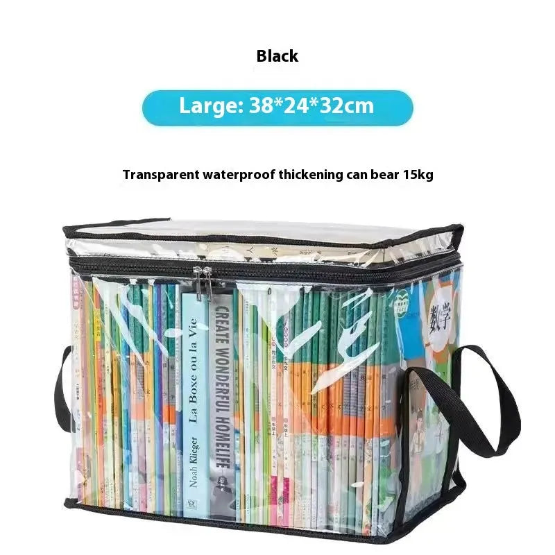 Large foldable water buggy bag with transparent side panels in black or white, showing 24-litre capacity