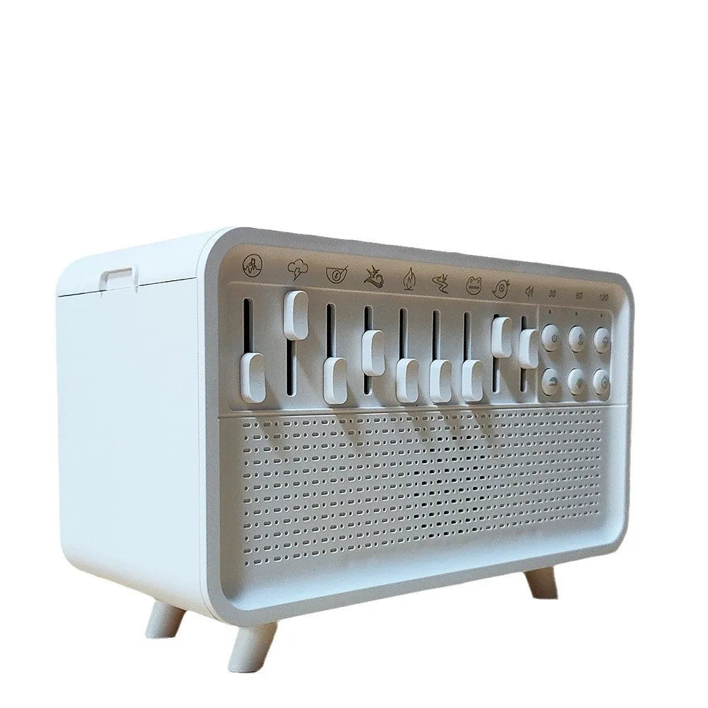 White European style geometric 3-in-1 Bluetooth speaker white noise sleep machine with humidifier and night light
