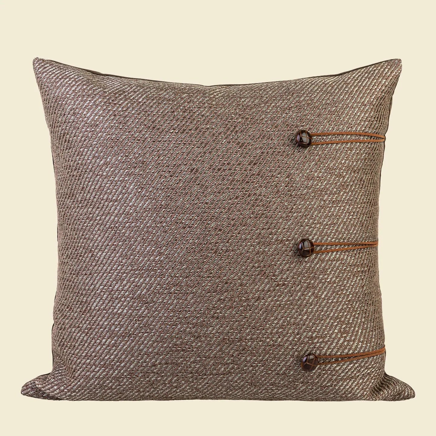 45cm square pillow cushion with feather velvet filler in Chinese ancient style design