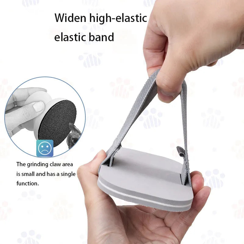 Grey pet nail grooming board with detachable tools for dogs and cats measuring 16x14x2.5 cm