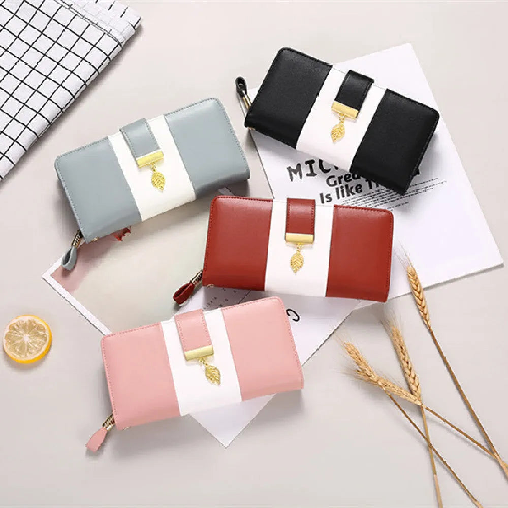 Anti-theft PU leather clutch bag with lock mechanism showing folded and unfolded states in midnight black colour