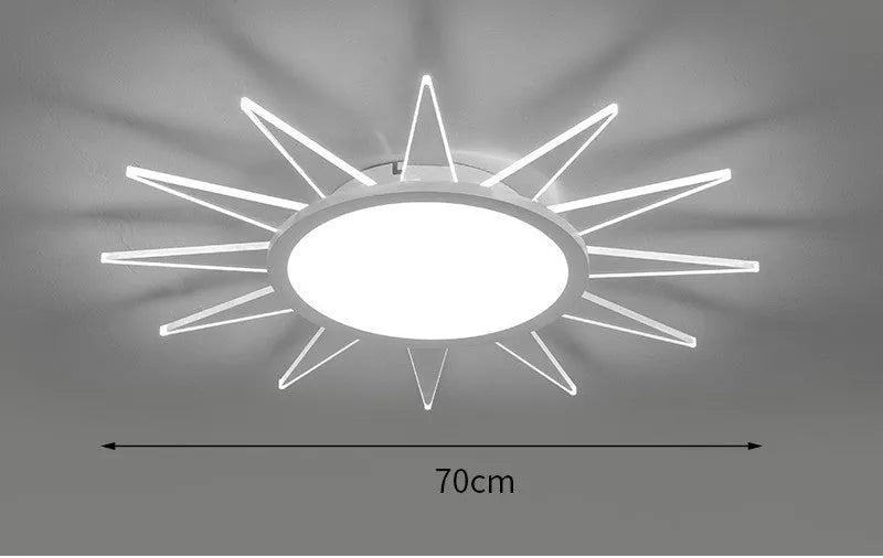 Round aluminium LED ceiling lamp with remote control for dimming, sizes from 60cm to 110cm diameter