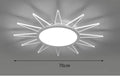 Round aluminium LED ceiling lamp with remote control for dimming, sizes from 60cm to 110cm diameter