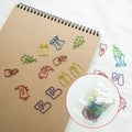Christmas creative special-shaped colour paper clips set of 18 pieces with mixed festive colours
