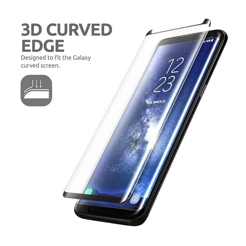 Tempered glass screen protector for Samsung Galaxy phones with anti-fingerprint coating
