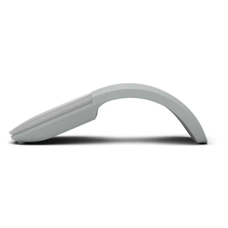Folding Bluetooth wireless touch mouse shown in black colour with compact dimensions