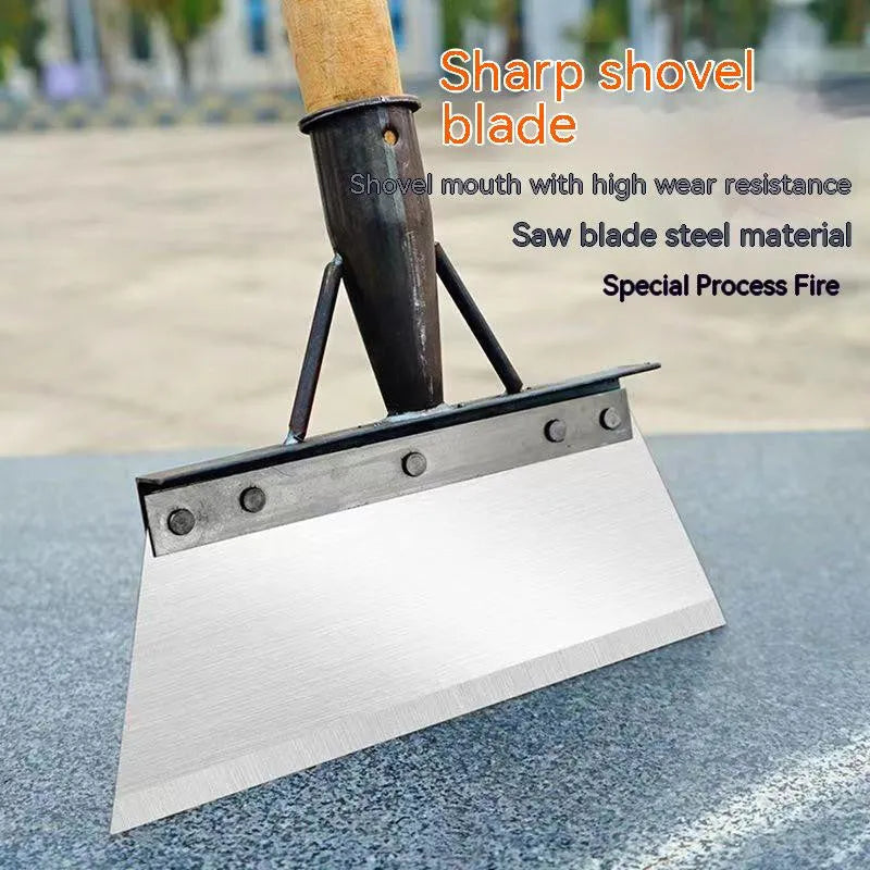 Manganese steel thickened cleaning shovel for garden and home use in various sizes.