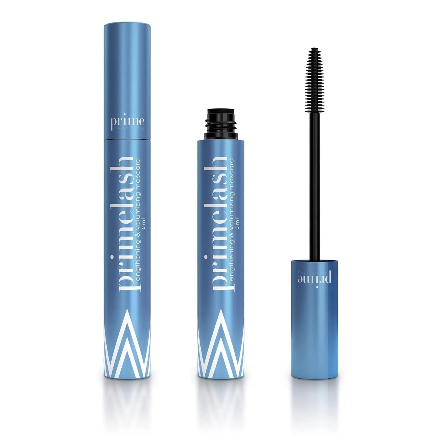 Compact black eyelash and eyebrow grooming stick beauty tool.