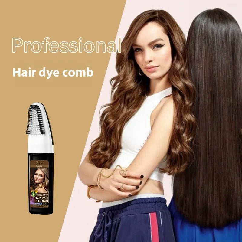 Black Wine Red Brown Easy Coloring Comb hair dye with 200ml bottle and comb applicator for even colour distribution