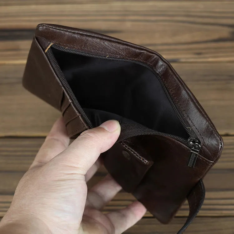 Genuine leather women's wallet with multiple card slots in brown colour