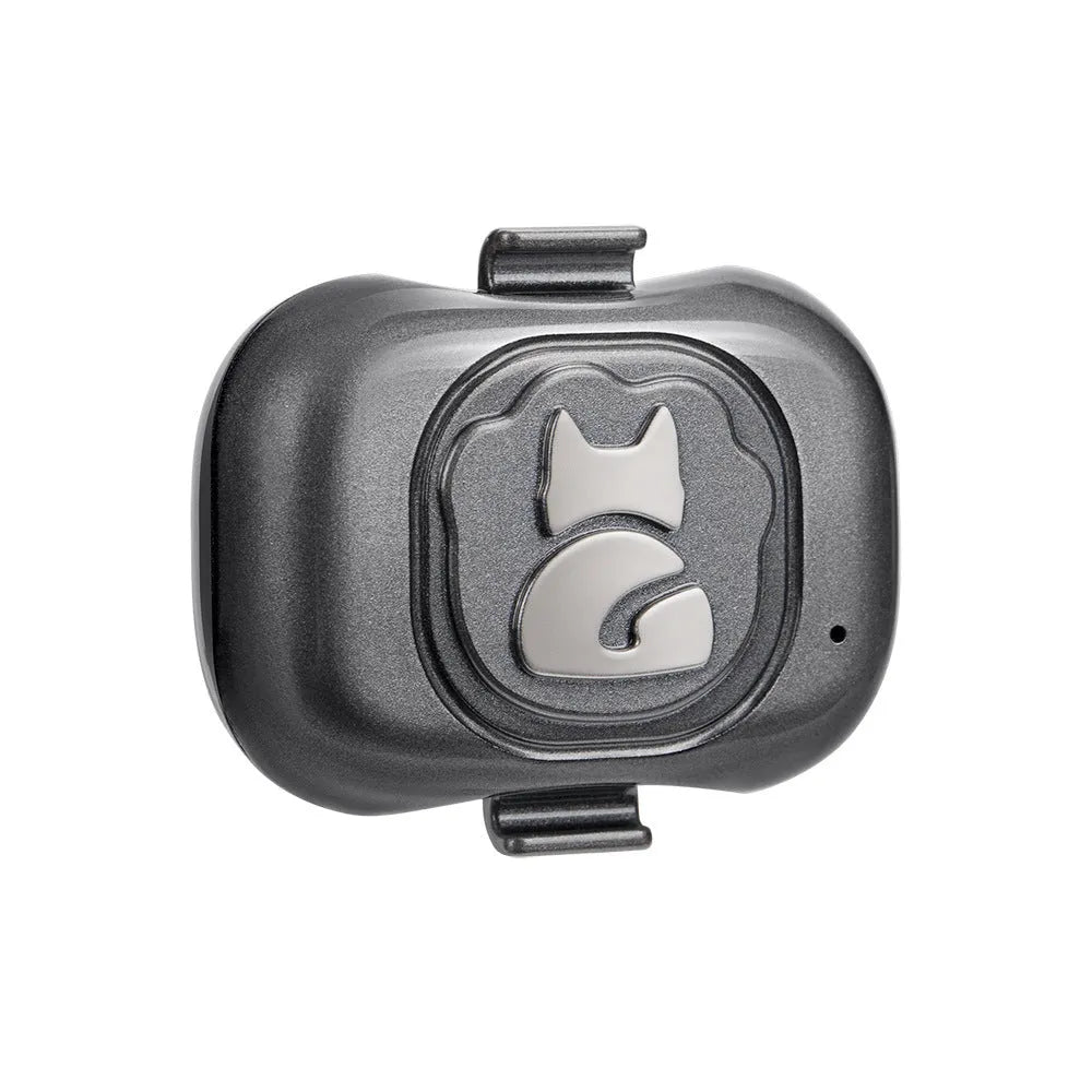 Black Pet GF-07 GPS locator device with hanging rope attachment for pet collars