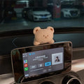 Fabric car centre console plush doll decoration in cartoon bear or bunny style