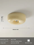Cream colour bedroom ceiling lamp with three-colour light adjustment, 30cm diameter, American style design