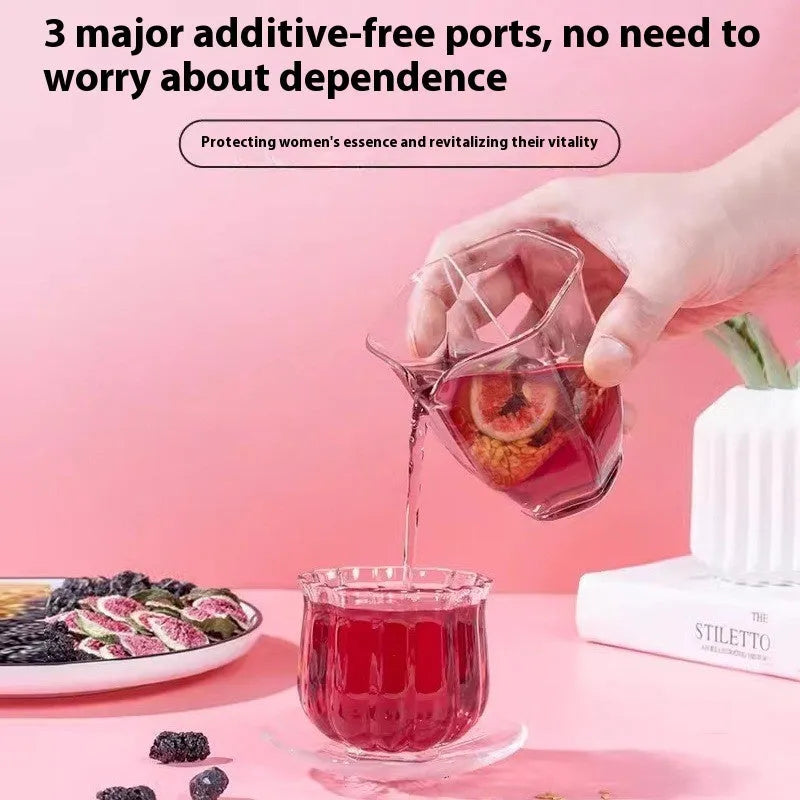 Black wolfberry flaxseed fig mulberry tea packs with free drinking cup