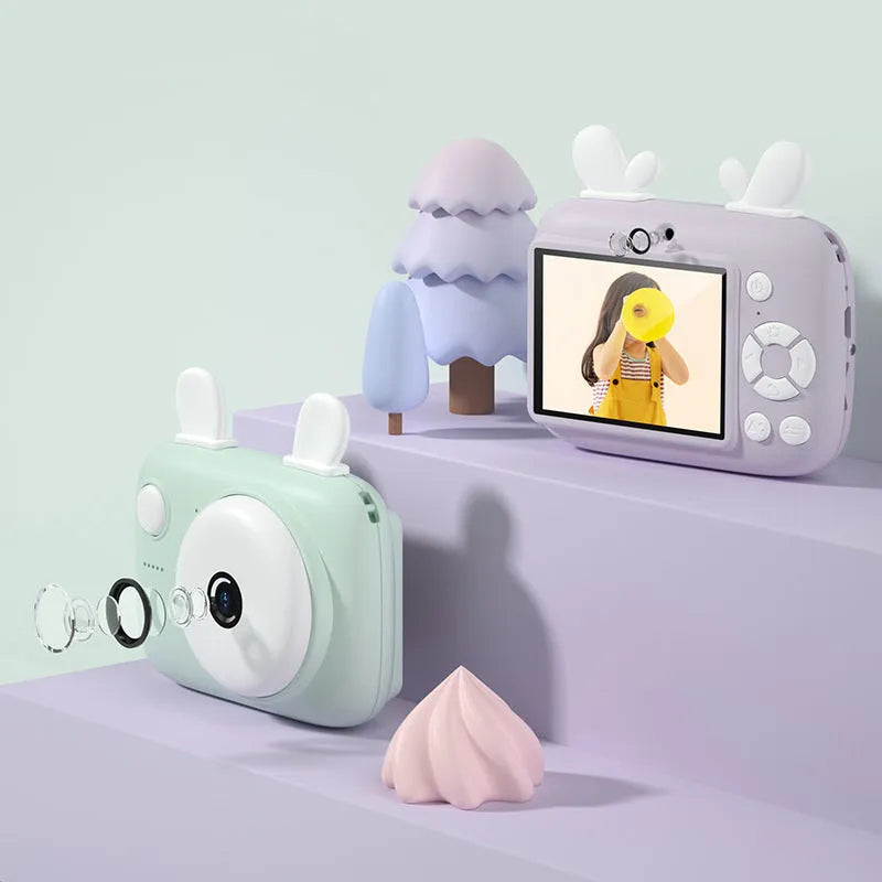 A2 Kids Photo Camera Macaron Mini SLR in green colour with 2.4-inch screen and dual 40MP cameras