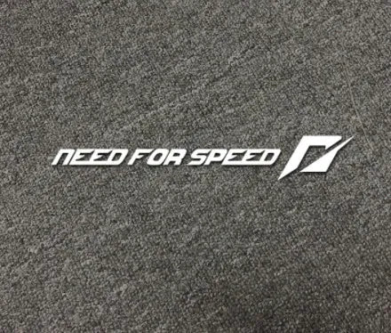 Need for Speed branded car window decal sticker shown in rose red and white colour options.