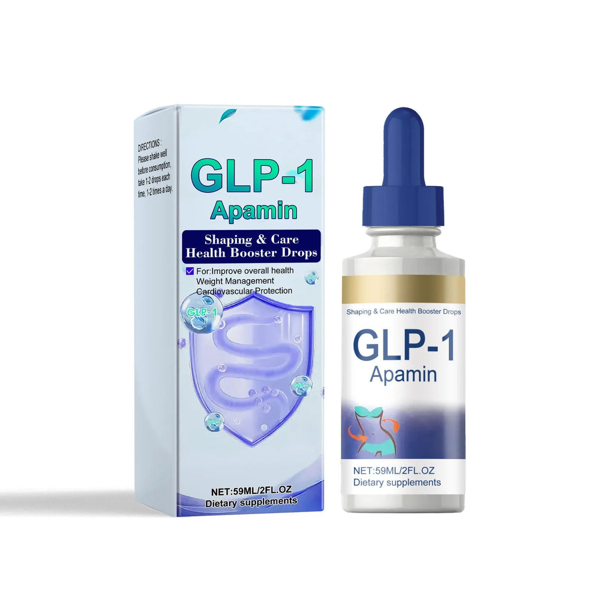 59ml bottle of nourishing skin elastic body care drops, a moisturising serum for body care.