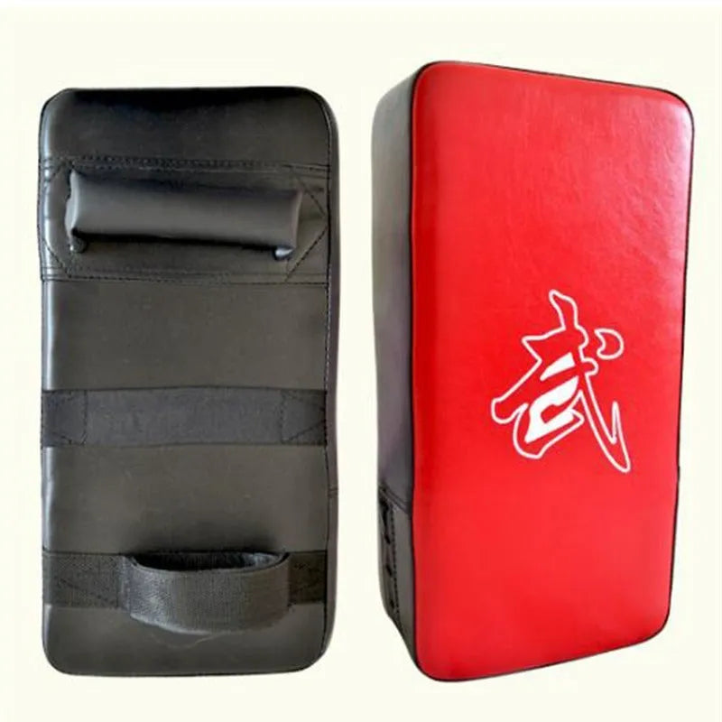 Blue and red square foot target sanda boxing props with thickened PU construction for martial arts training