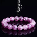 Purple Grandmother crystal bracelet with geometric 5A grade beads in polished finish, adjustable sizing options