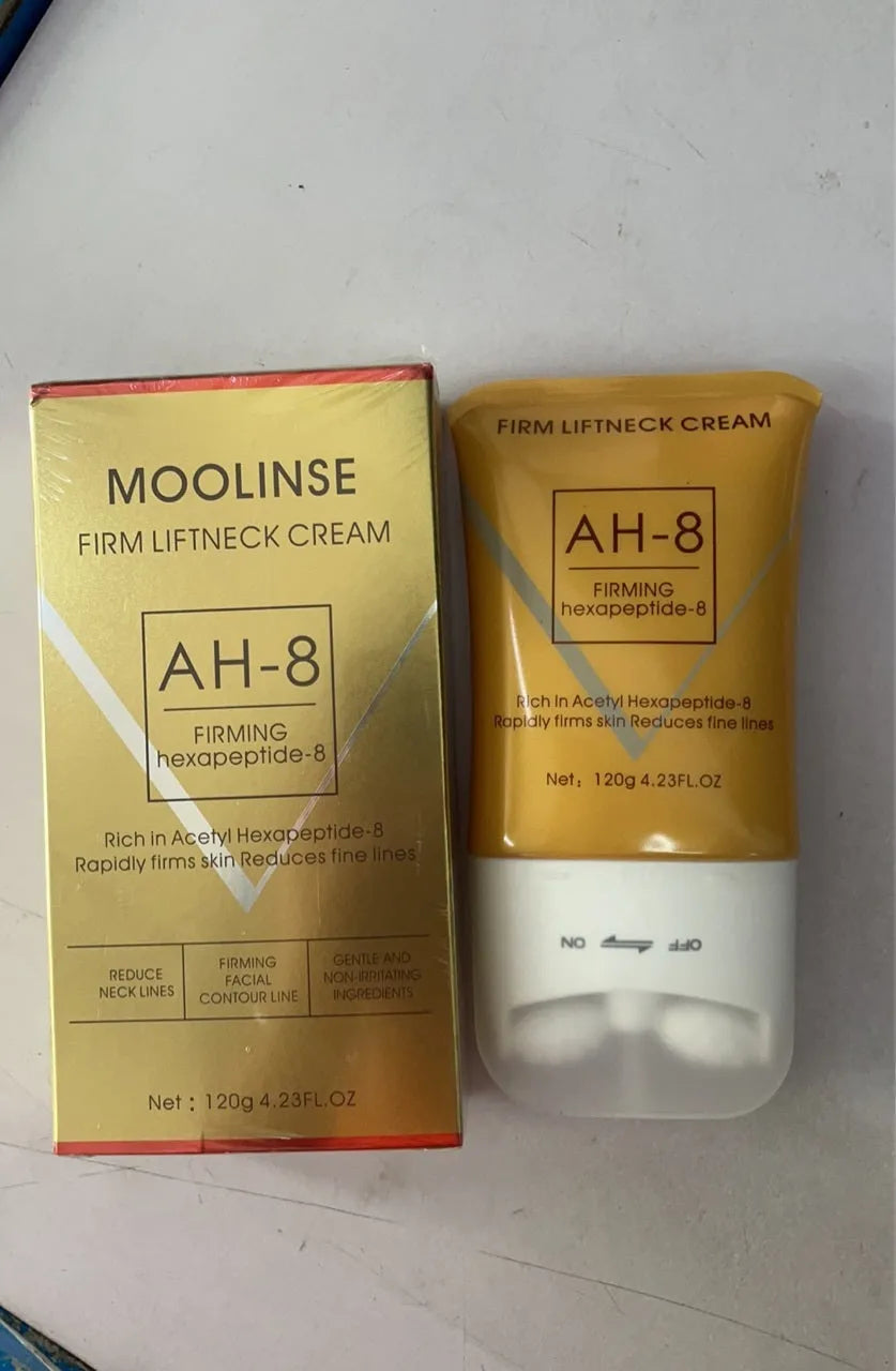 Neck moisturising cream in sample size with roller applicator for dry skin hydration