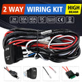 Black off-road LED spotlight wiring harness kit with switch and 2-metre cable.