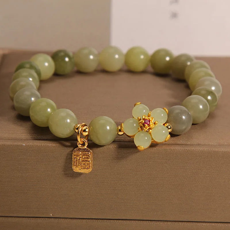 Women's grey jade coloured alloy bracelet with casual styling