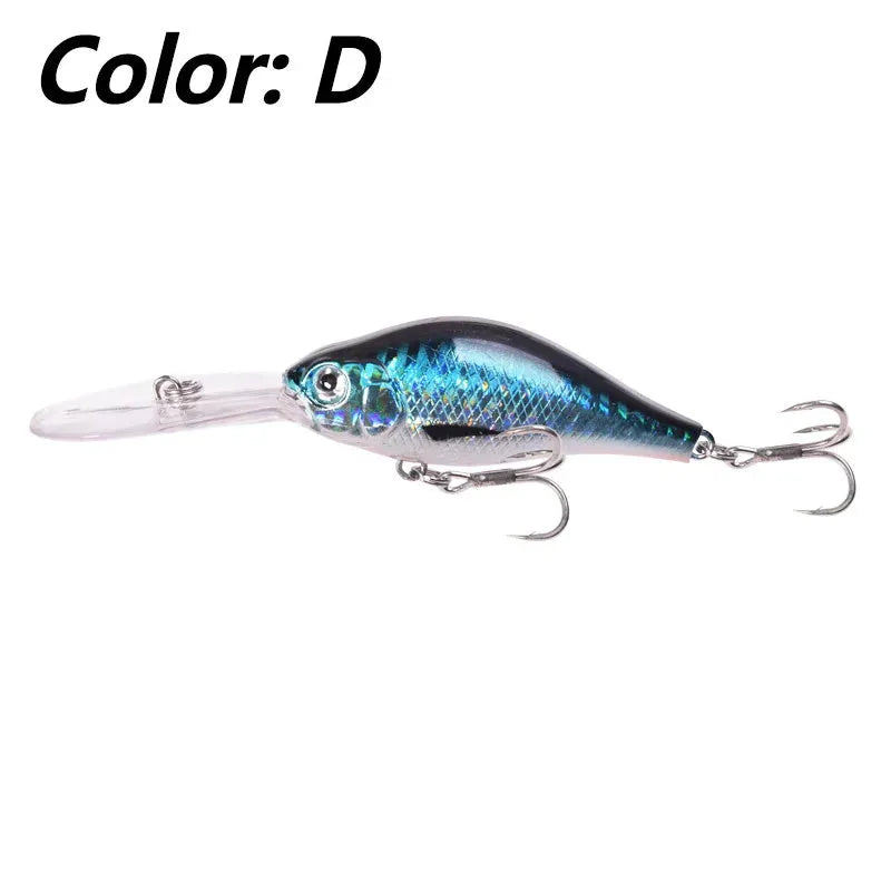 Floating Rock Little Fat Man deep diving fishing lure showing 10.5cm length and diving lip design