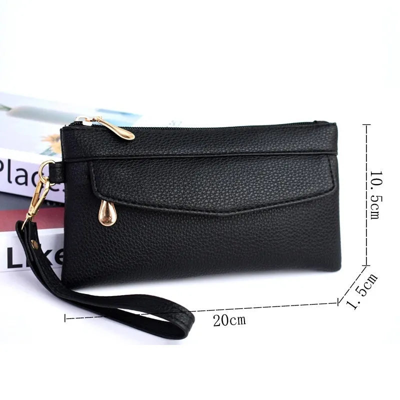 Soft PU leather crossbody bag in pine leaf green with a horizontal square shape and shoulder strap